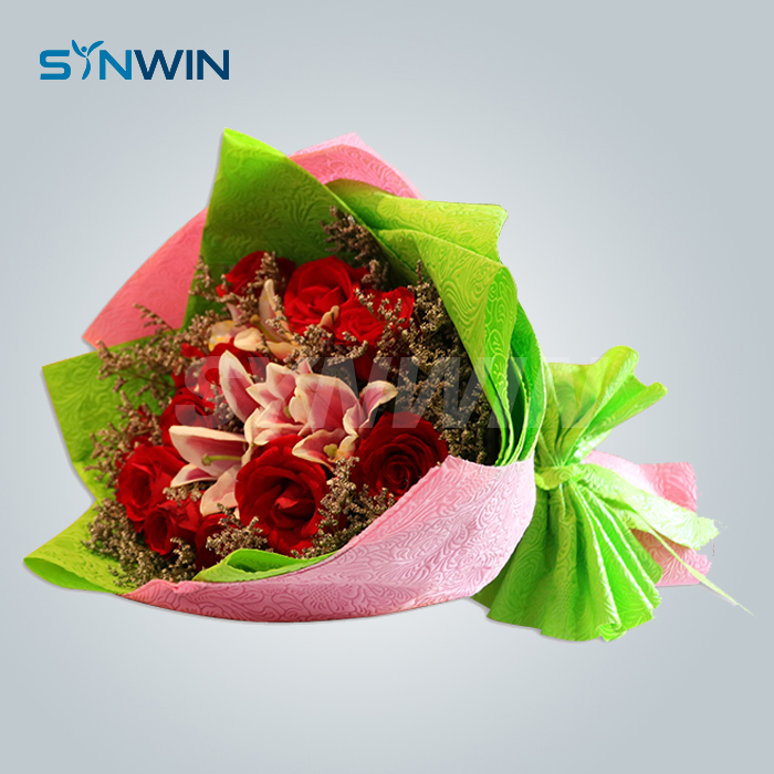 Custom Packaging Flower wrapping Non Woven Color Embossed