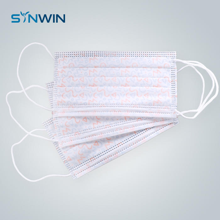 Custom Disposable Face Mask Non Woven Medical Fabric for Adult